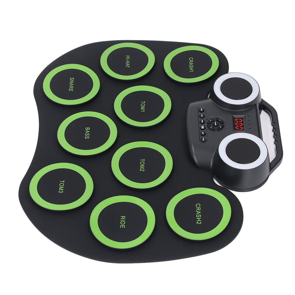 Electric Roll Up Drum Built in Speaker 9 Drum Pads Rechargeable Early Learning Roll Up Potable Drum