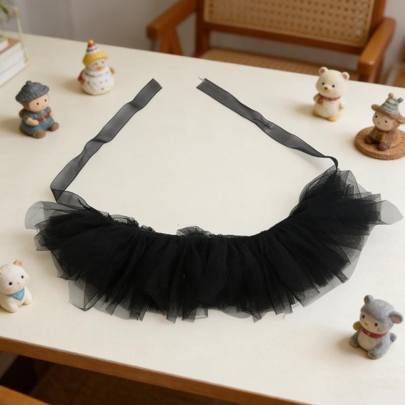 Victorian Lace Ruffled Collar for Women Stage Performances Detachable Collar Neck Ruff For Halloween Party Dressingup