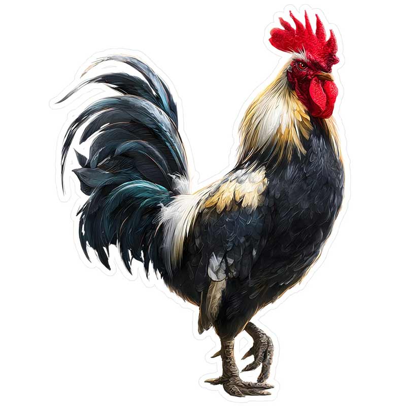 Rooster Vinyl Decal Farmhouse Decor Car Sticker Waterproof Outdoor Car Bumper Window Notebook Computer Decoration Decals SH1219