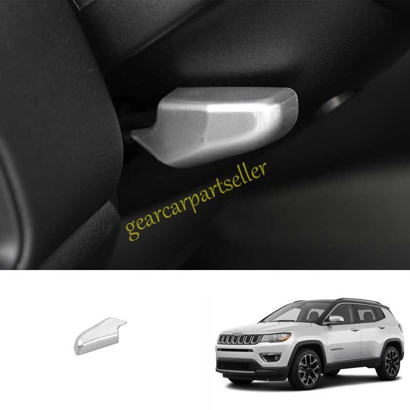 For Jeep Compass 17-2021 Matte Silver Steering Wheel Height Adjust Cover Trim