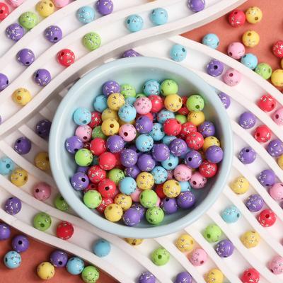 Forniture per Feste a Casa Collana Per Creazione Gioielli Fai da Te Accessori Foro Dritto Acrilico Perline Sfuse Bracciale 20pz 7,5mm Orecchini Rotondi Perline