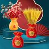 Lucky Bag Vase Wealth Bag Flower Vase Table Centerpiece Fortune Bag Money Bag Figurine for Bedroom Office Chinese New Year Decor