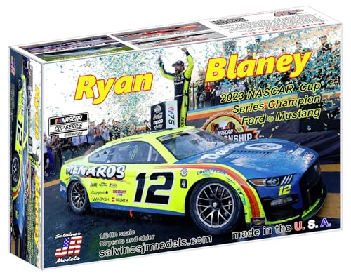 

Salvinos JR Models 1/24 Райан Блини №12 Menards Ford Mustang Чемпион NASCAR 2023 Пластиковая модель автомобиля PF2023RBPX (Машина)