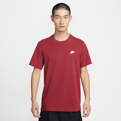 Nike T Shirts Men s Burgundy Crew Neck Moderate 4XL