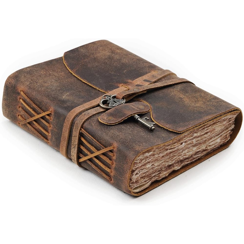 LEATHER VILLAGE Vintage Leather Journal - Vintage Leather Bound Journal for Women Men - Handmade ...
