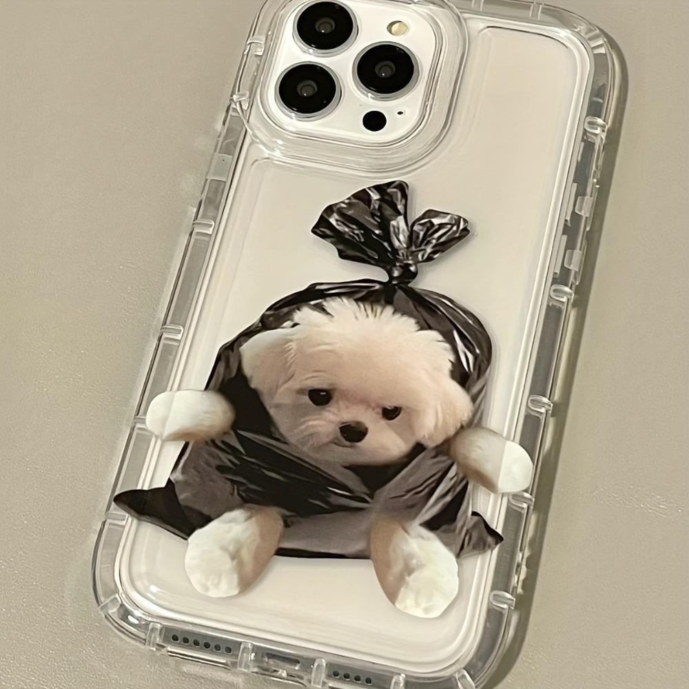 Bag Dog Bag Cat Transparent Phone Case Suitable for iPhone17 16 15 14 13 12 11Pro/ Max /Plus Anti-fall and Shockproof Back Cover
