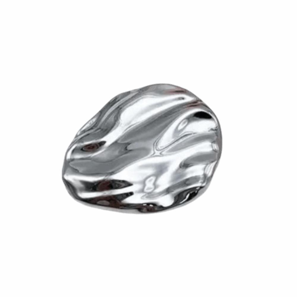 Zinc Alloy Shell Balm Container Shell Embossed Texture Sliding Lid Design Solid Perfume Case Fragrance Storage Box