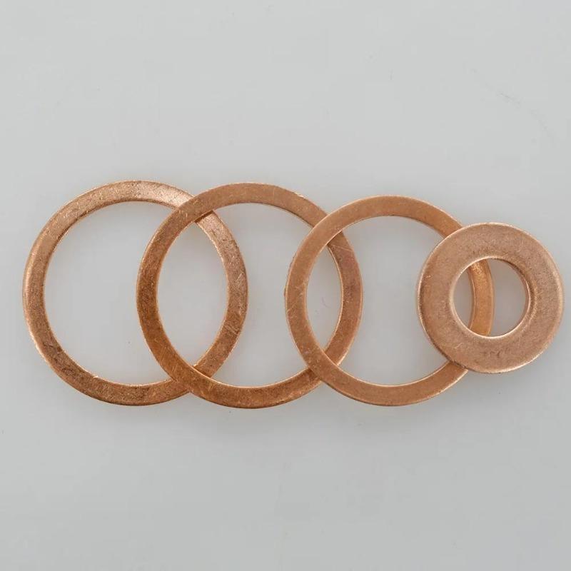 200-teiliger Kupfer-Dichtungssatz – verschiedene Flachring-Dichtungssätze für Autoreparaturen, Ölablassschraube, Kfz-O-Ring-Sortiment