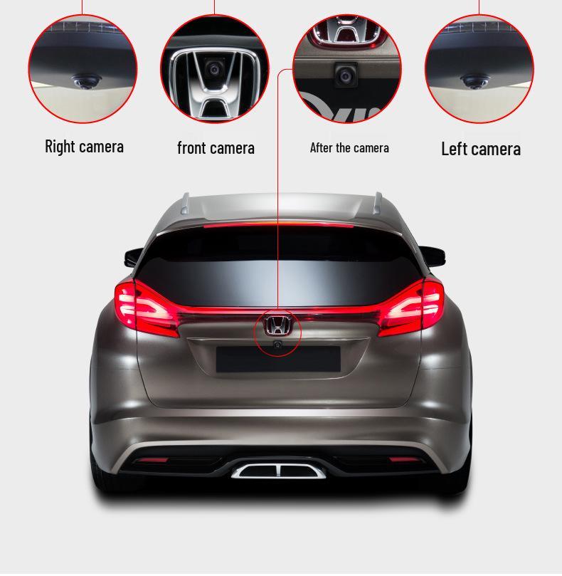 360° Panoramic Dash Cam with HD Night Vision, 3D Navigation, Large Android Screen, All-in-One 1080P System