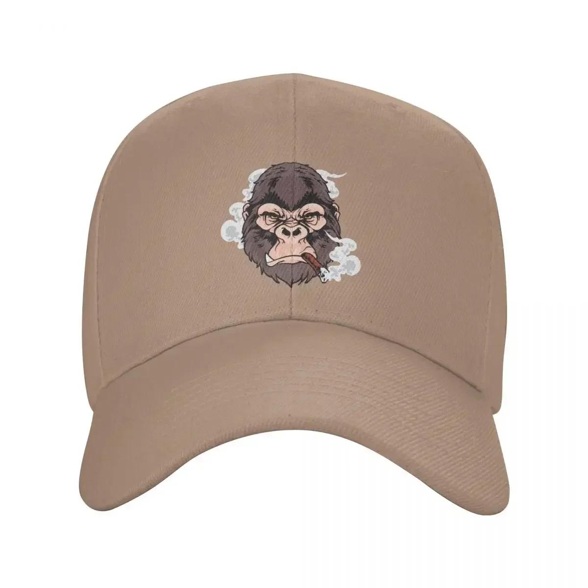 

Gorilla Smoking A Cigar Baseball Cap Anime Sunhat Trucker Hats For Unisex Women s