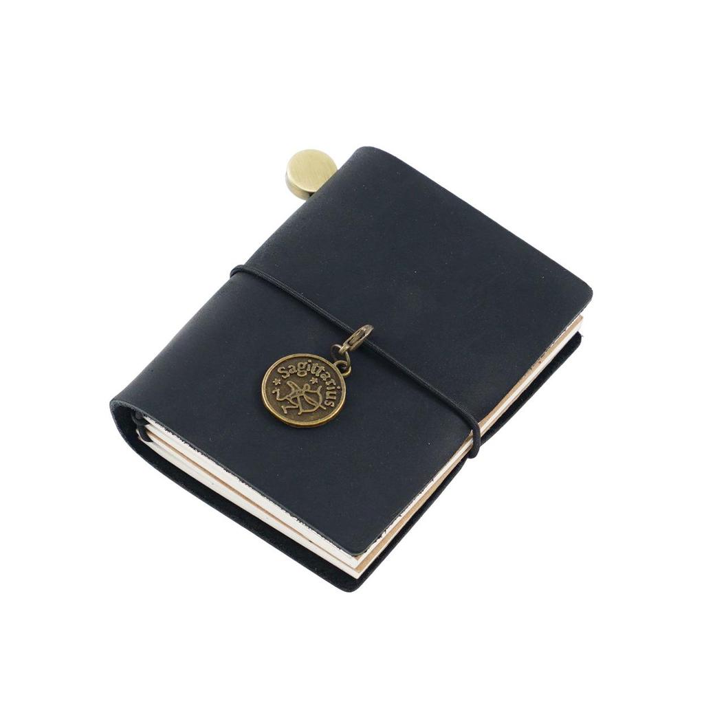 Cross-border Traveler's Mini Loose-leaf Cowhide Pocket Journal