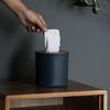 Round Tissue Box Plastic Paper Rack Bamboo Roll Paper Napkin Tray Office Table Accessories Papers Holder for Home