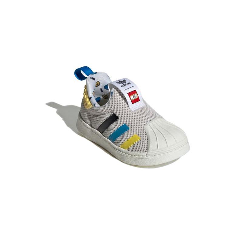 LEGO x Adidas Originals SUPERSTAR 360 Abrasion Resistant Breathable Low top Toddler Shoes Beige Infant And Toddler IF2918