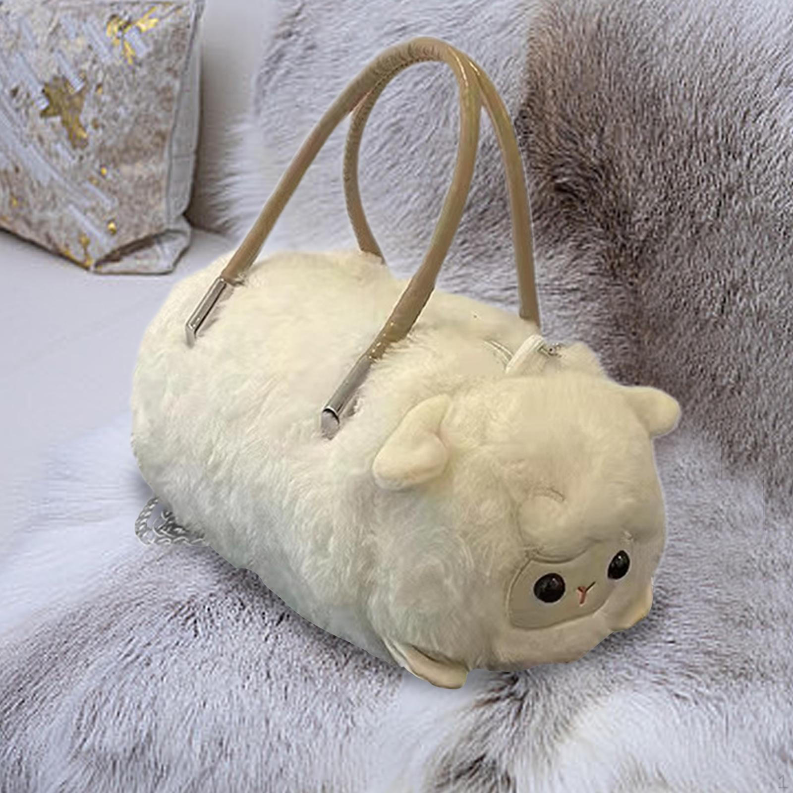 

Сумка Подарки на День Рождения Женская Мягкая Теплая Смешная Большая Вместимость Плюшевая Сумка На Плечо Sheep