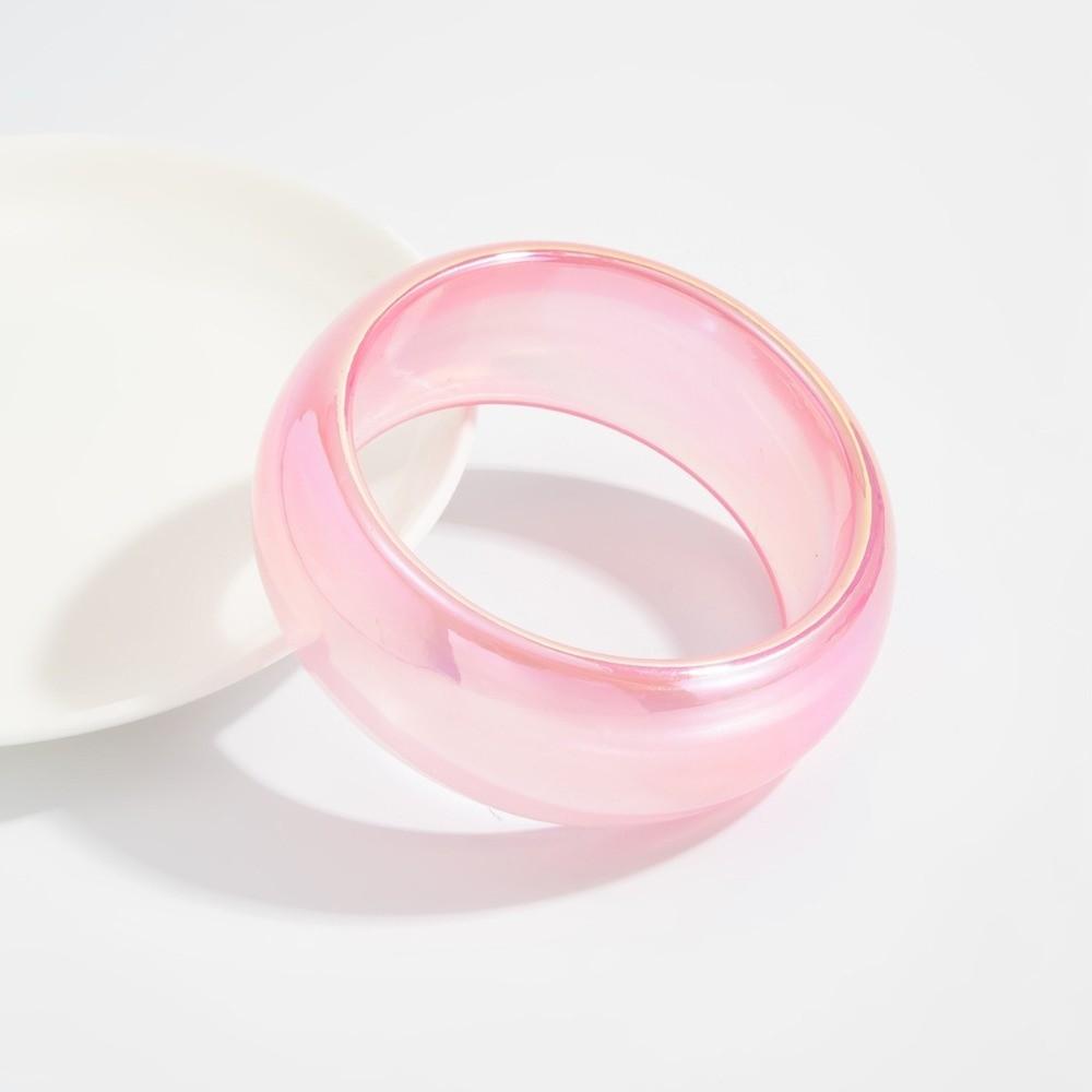 Transparent Colorful Resin Bangles Punk Hip Hop Chunky Bangles Laser Bracelets Women Jewelry