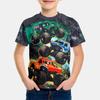 3D Print Tegneserie Storhjulet Bil T-shirt til Drenge Bilentusiast Udendørs Børnetøj Sommer Kortærmet Drengetøj 2-10 år Børne Top