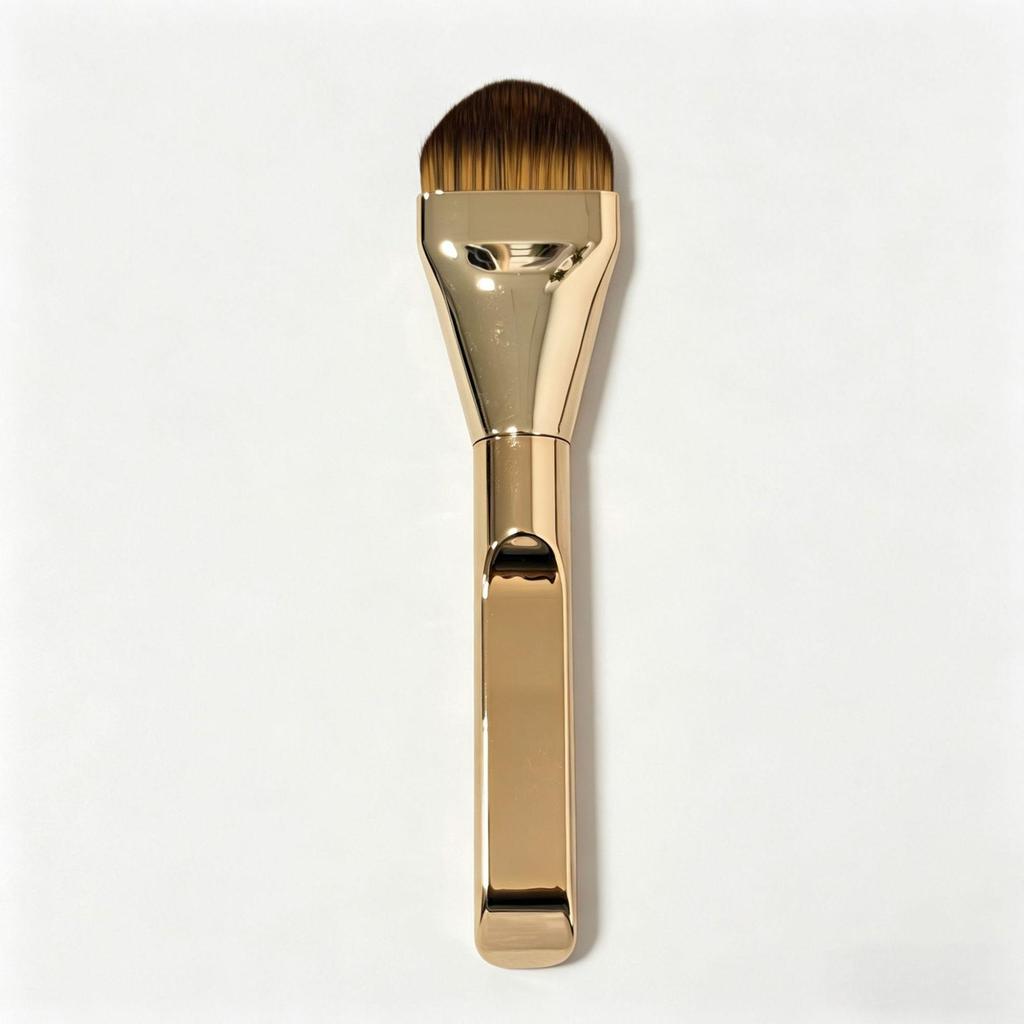 Tongue-Shaped Seamless Foundation & Concealer Brush - Soft, Non-Shedding, Portable Makeup Tool