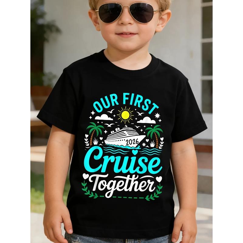 European sizes Our First Picnic Together Matching Couple Honeymoon Fun Aesthetic Pattern Kids T-Shirt Casual Kids T-Shirt Trendy Top Kids T-Shirt 110 чёрный