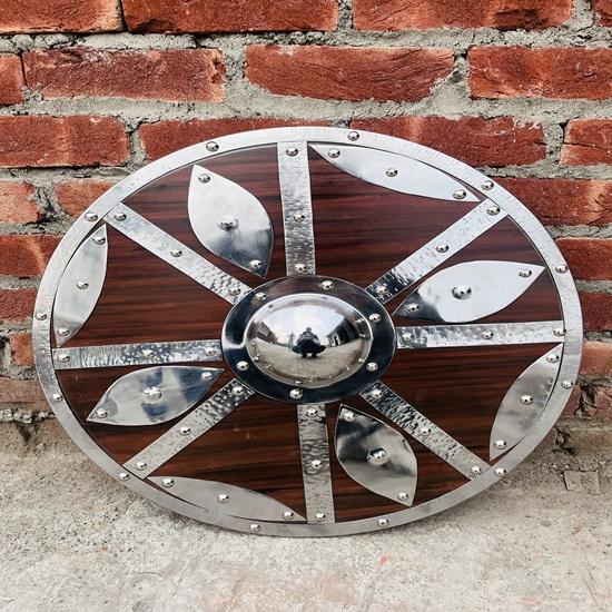 60.96 Cm Medieval Wooden Handmade Round Cosplay Shield Viking Shield Wall Art Best Gift
