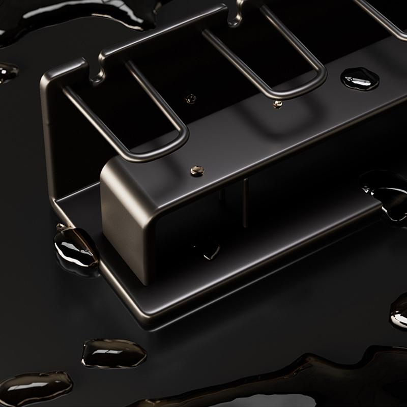 Alüminyum Deliksiz Duvara Monte Elektrikli Diş Fırçası Tutucu Diş Macunu Bardak Saklama Kancası Banyo Aksesuarları Düzenleyici