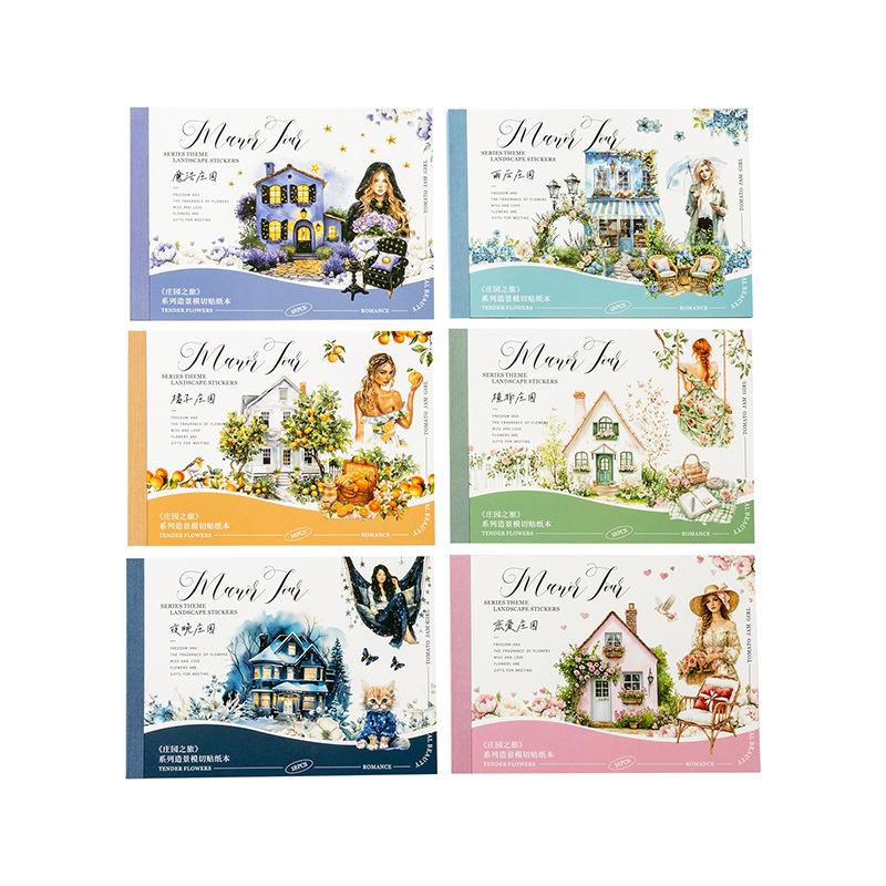 Stickers Book Manor Tour Decorative Decal Seal for DIY Diary Planner Scrapbook Album School Supplies Stationery