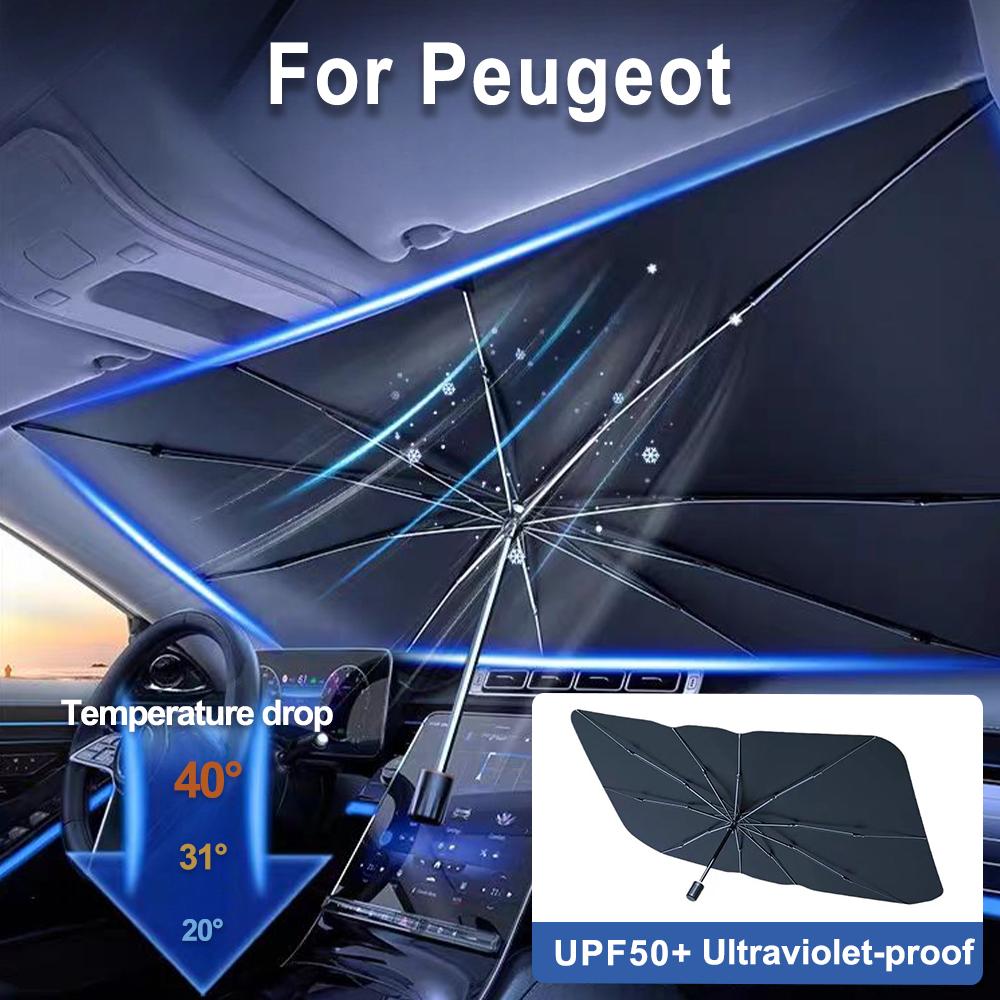Pour Peugeot 107 207 307 308 407 607 3008 5008 Pare-brise de voiture Pare-soleil Parapluie de protection avant