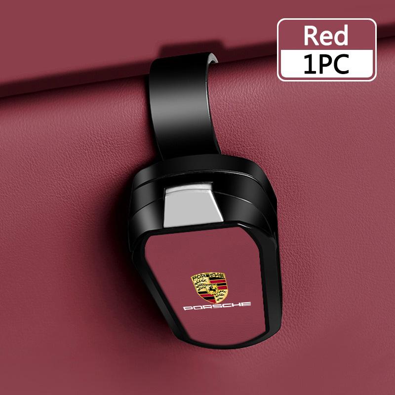 Car Sun Visor Glasses Holder Organizer Anti-Slip Eyewear Clip For Porsche Cayenne Panamera Macan Boxster Cayman 718 911 Sticker