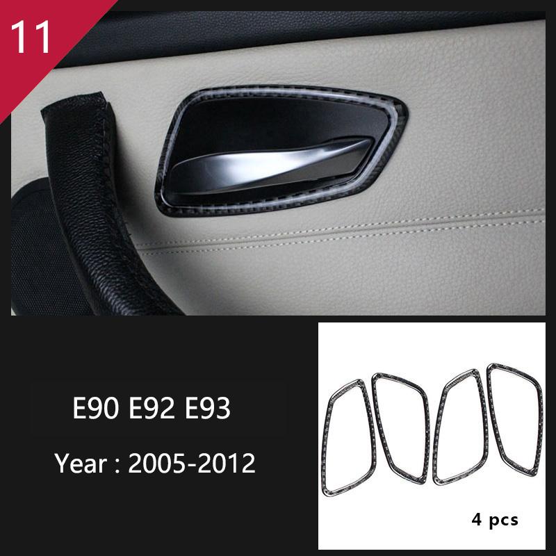 Carbon Fiber Gear Shift Panel Trim Sticker for BMW 3 Series E90 E92 E93 2005-2012 Car Inner Center Control Decorative Accessory