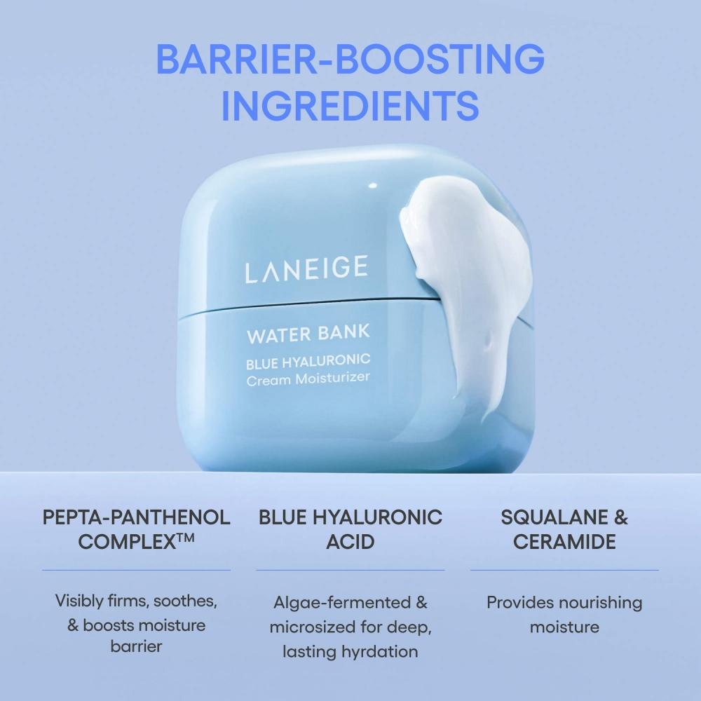 Laneige Water Bank Blue Hyaluronic Cream Moisturizer 1.6 Oz
