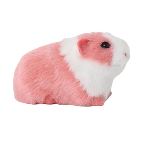 

Realistic Hamster Ornament Plush Guinea Pig Model Furry Hamster Replica for Home Desk Shelf Car Interior Decor G