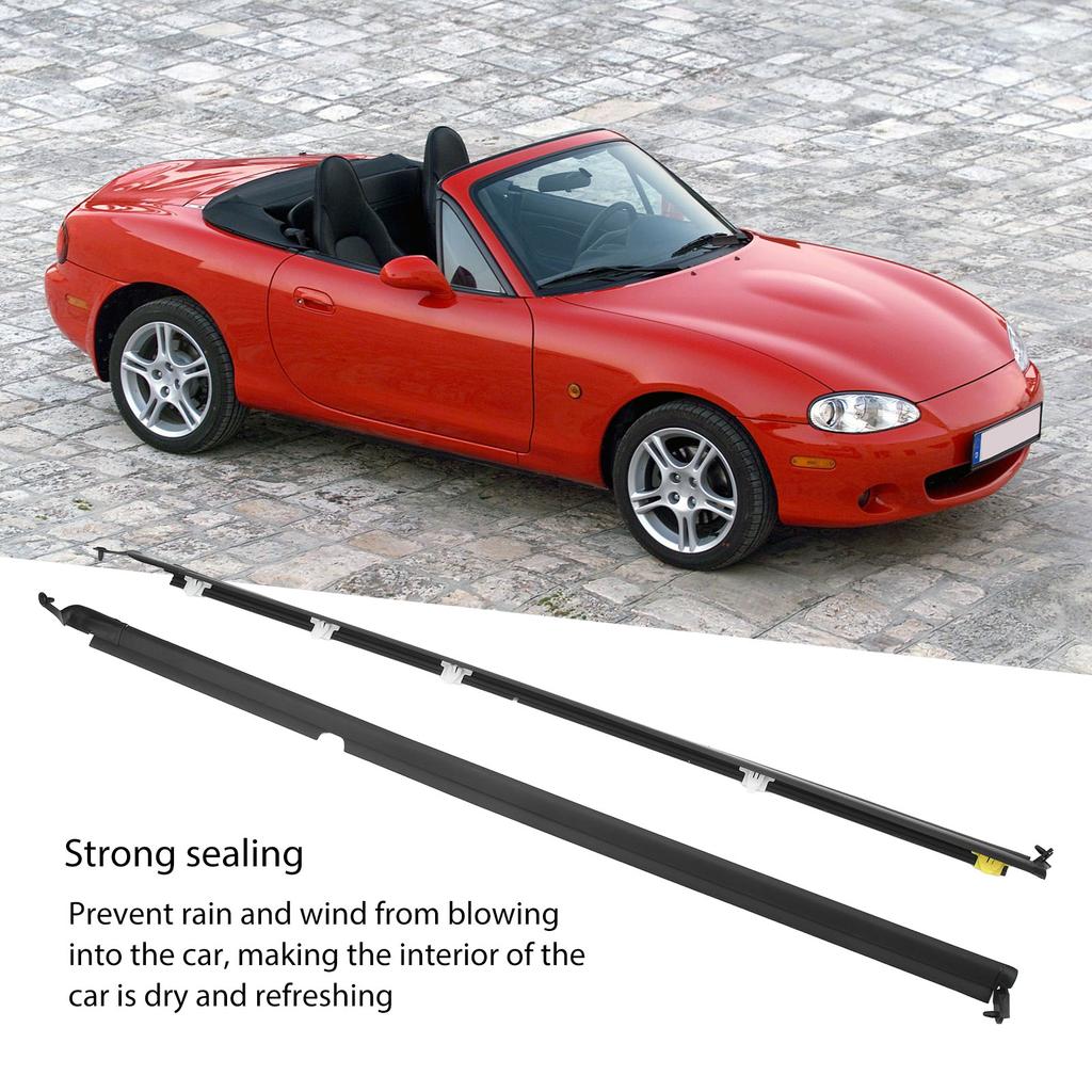 Weatherstrip Door Glass Window NA01 59 810F Left Right Replacement For Miata MX‑5 1990 to 2005 NA01 58 810F
