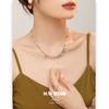 Retro Crystal Pendant Beaded Necklace Collarbone Chain Simple Style Necklace Wholesale