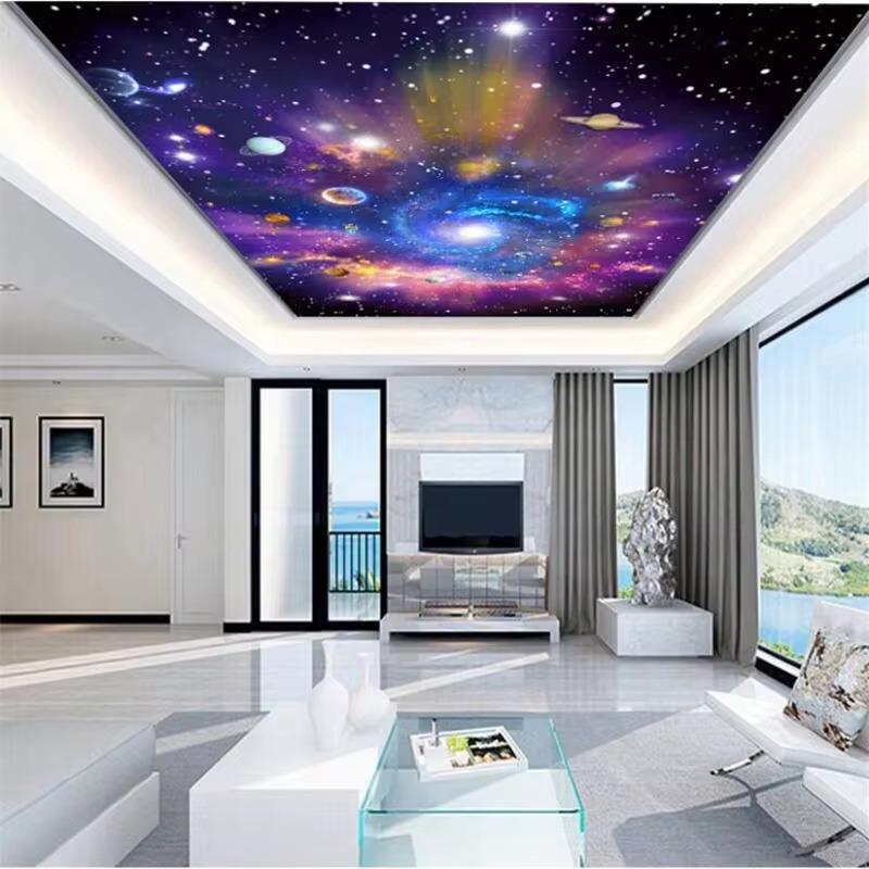 Wallpaper 3d Photo Mural Colorful Starry Universe Cosmic Galaxy Dream Room Zenith Ceiling 3d Wallpaper