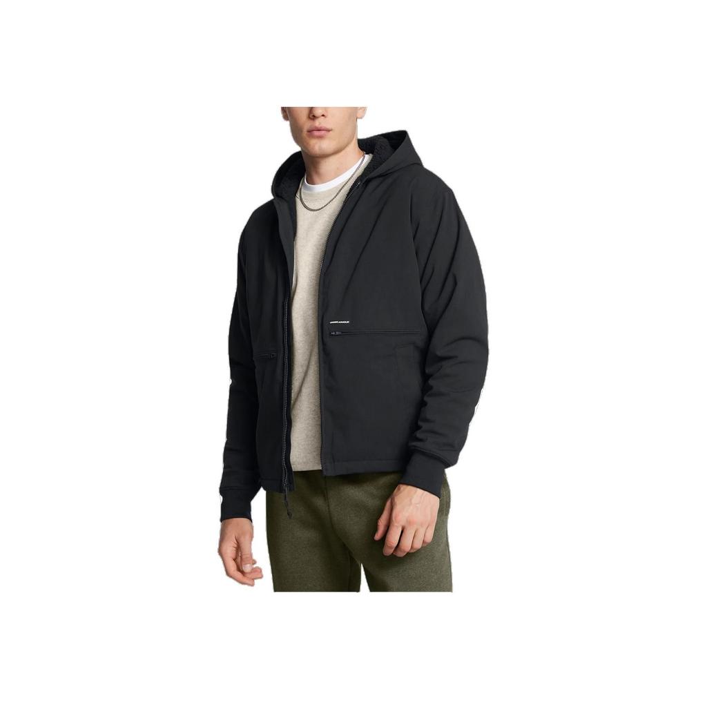 Under Armour Expanse UA Solid Color Casual Long Sleeve Jacket Men Jacket Black 1387568-001