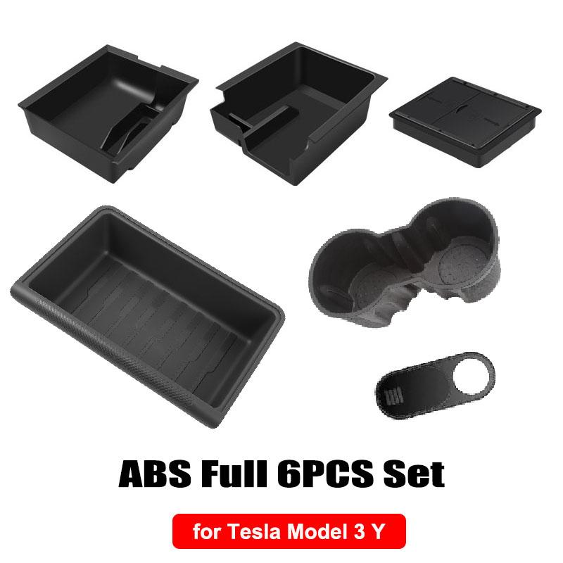 For Tesla Model Y 2025 Center Console Organizer Tray Armrest Hidden Drawer Under Seat Storage Box Cup Holder Insert Accessories