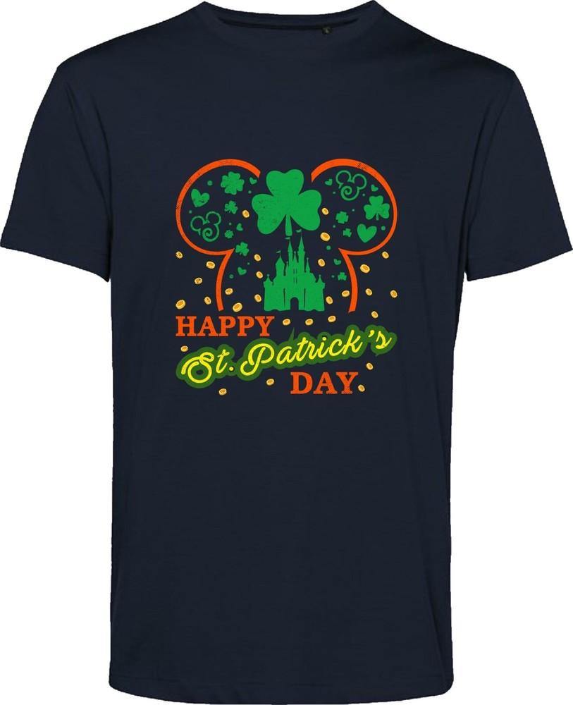 St Patricks Day T Shirt Mickey Minnie Mouse Shamrock Land Cartoons Top S