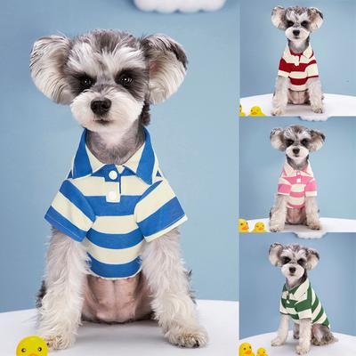 XS-4XL Köpek Tişörtleri İnce Nefes Alabilir Yazlık Köpek Giysileri Küçük Büyük Köpekler Yavru Evcil Hayvan Kedi Yelek Polo Gömlek Chihuahua Yorkies