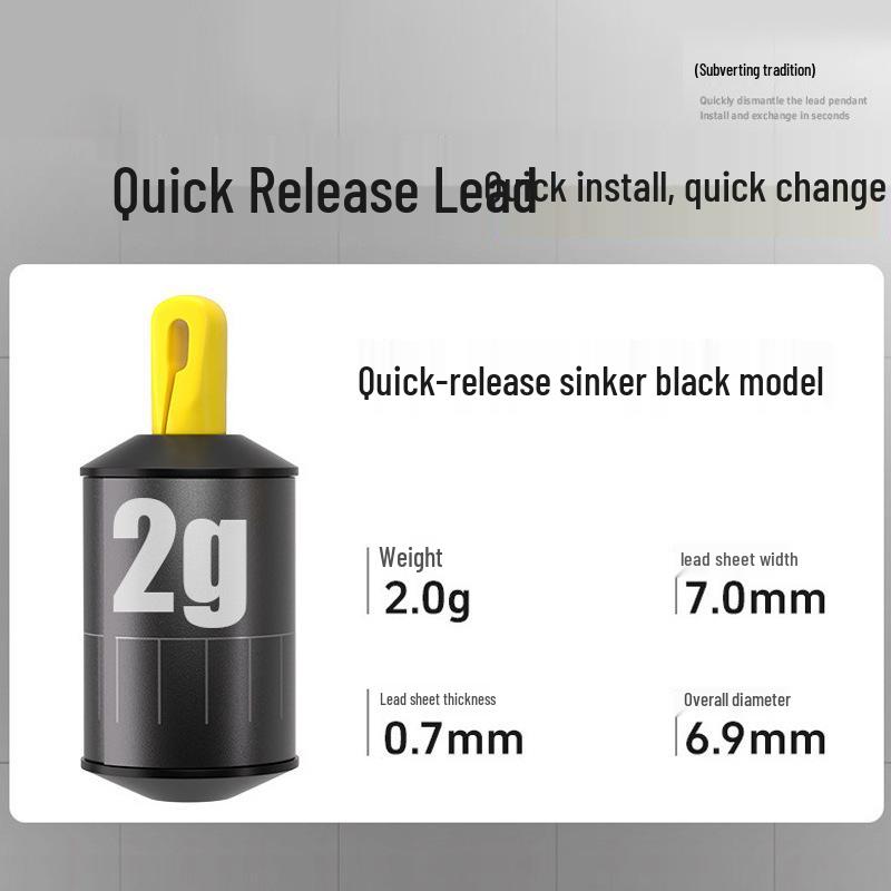 Szybko wypinany ołów wędkarski: Odpinany, Gwintowany, Płynnie Przesuwany, 1,5-6g, Pogrubiona Konstrukcja Przeciwwybuchowa