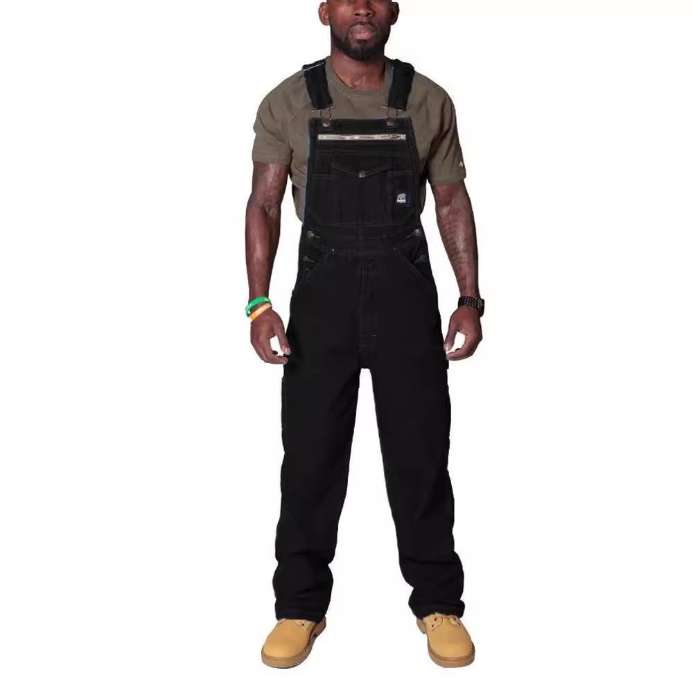 Male's Cargo Trousers Solid Jeans Overalls for Male Denim Jumpsuits Oversized Pants Male Clothing Full Length Tracksuit