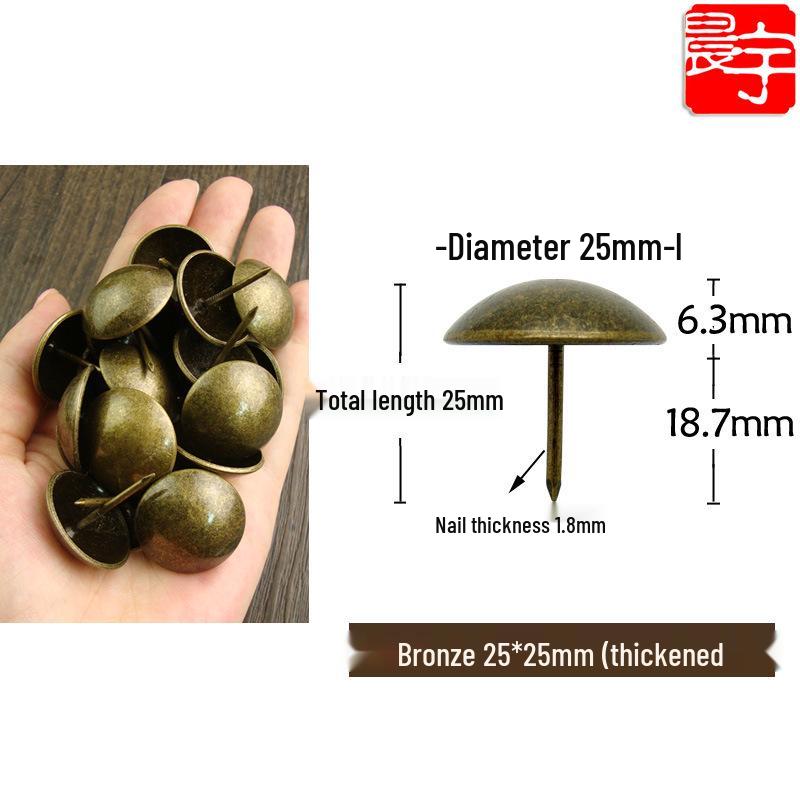 Antique-style Round Head Sofa Decoration Nails, Retro Pushpins, Thickened and Smooth Foam Nails, Furniture Hardware.