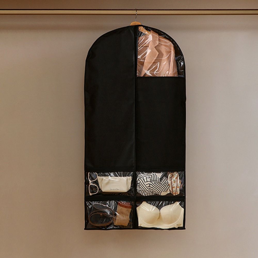 Large Capacity Wardrobe Dust Cover Reusable Wardrobe Organizer Hanging Storage Bag Garment Protector Underwear Socks Storage