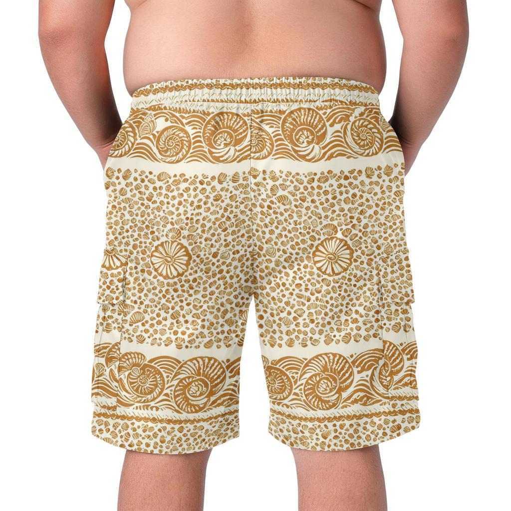 Men's Hawaiian Cargo Shorts Basic Casual Summer Outdoor Shorts