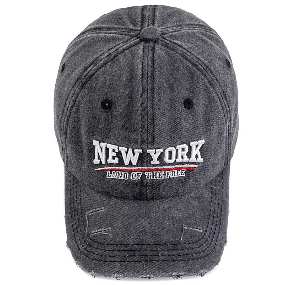 New Unisex Vintage Washed Cotton Cap New York Embroidered Baseball Cap For Men & Women Retro Streetwear Outdoor Dad Hats