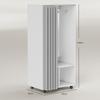 Wardrobe, Mobile Storage Cabinet, Curtain, Hanging Rail, 60 X 40 X 128 Cm, White
