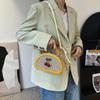 Fashion Straw Box Shoulder Messenger Bag Summer New Texture Portable Women's Crossbody Bag Beach Travel Purse KTB