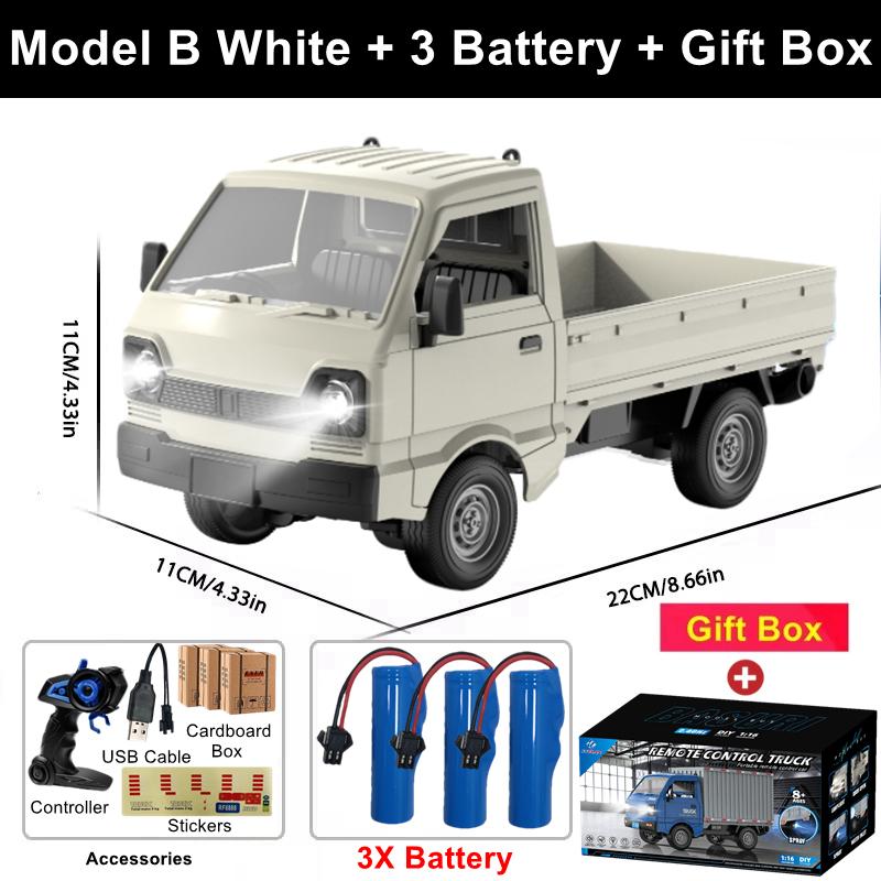 1:16 Remote Control Car Simulation Drift Climbing Rc Truck Led Small Cargo Vehicle Model Electric Toy For Kids Birthday Gifts