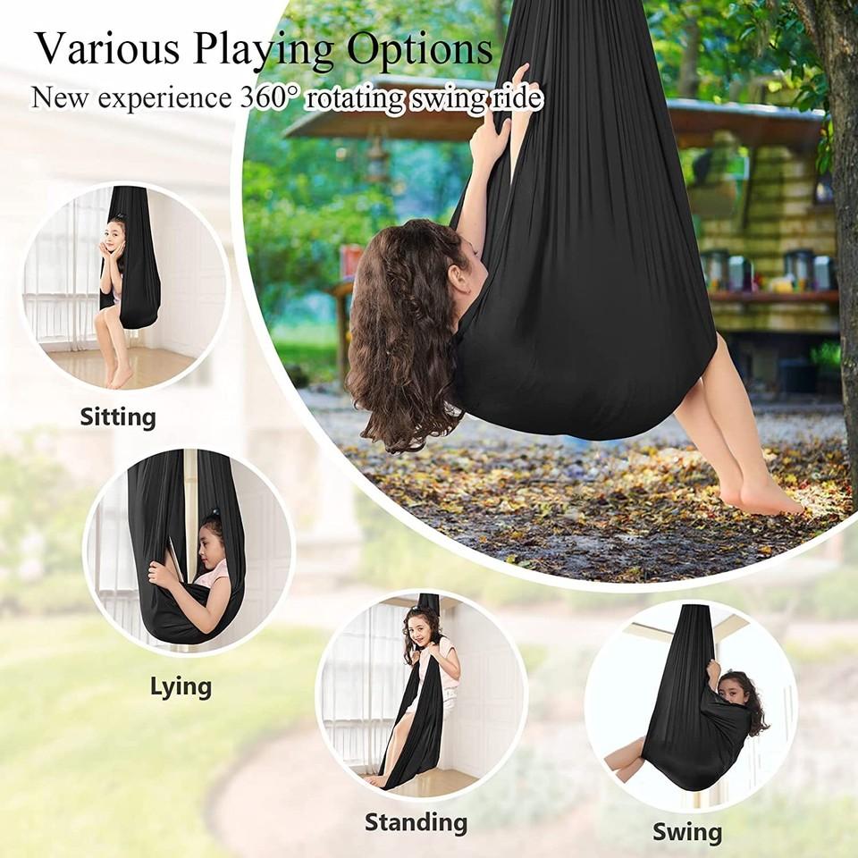 New Children's Swing Hammock Indoor Outdoor Yoga Therapy Autism Resilient