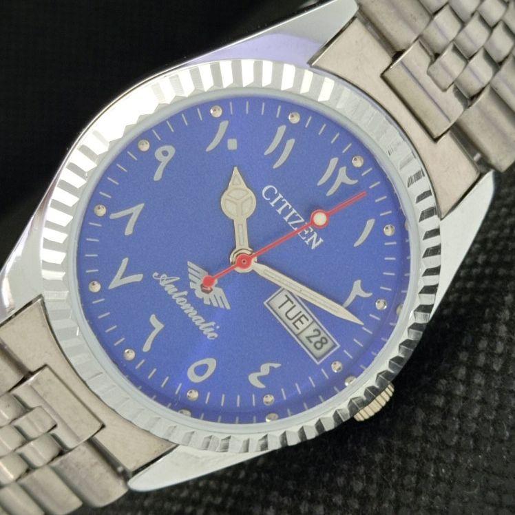 

ВОССТАНОВЛЕННЫЕ ВИНТАЖНЫЕ МУЖСКИЕ ЧАСЫ CITIZEN AUTO 8200 JAPAN ARABIC 610a-a317713-2 SKU610a-a317713