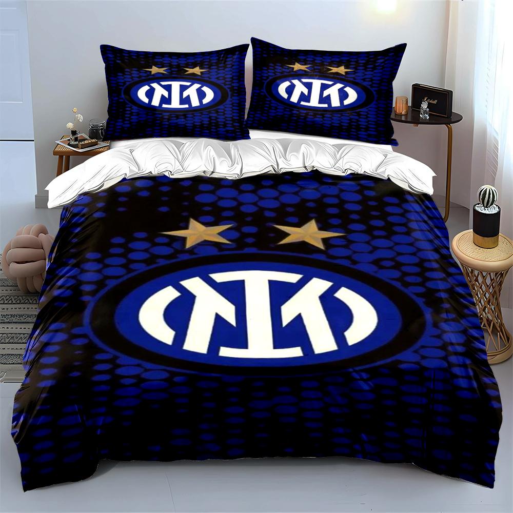 Inter Milan Logo Bedding Set Bedding set (1 duvet cover, 2 pillowcases, duvet not included)