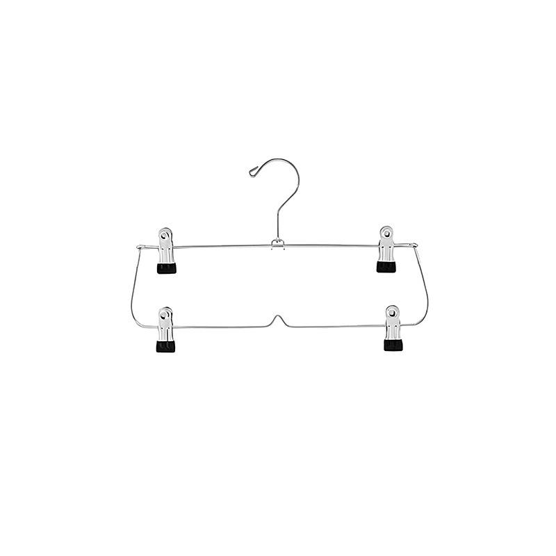 6-Layer Adjustable Foldable Metal Hanger with Clips for Skirts and Pants